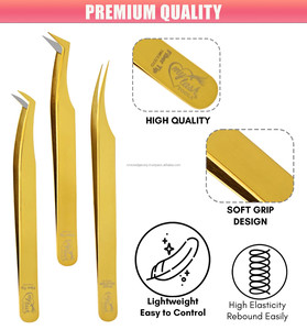 Wholesale Eyelash Extension Tweezers Fiber Grip Precision Lash Tweezers 45° 90° Volume Boot Lash Tool - Product Image 6