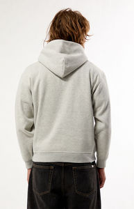 Sweat-shirt à capuche pour homme, coupe classique, gris uni, en polyester/coton French Terry, avec poche, anti-plis, anti-rétrécissement, décontracté - Product Image 4