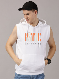Sublimation Men's <b>Sleeveless</b> <b>Hoodie</b> 100% Polyester Custom Printed Pullover Casual Style Hooded Tank Top Personalized Apparel - Product Image 3