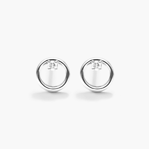 Pendientes de Plata 925 con Baño de Oro y Moissanita, Engaste de Bisel de Alto Brillo, Joyería Fina Elegante y Moderna, Regalo de Cumpleaños o Aniversario - Product Image 1
