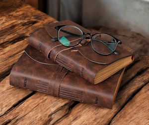 Personalised LEATHER JOURNAL for Men Women Travel <b>Diary</b> Notebook Graduation Birthday Gift for Him Her Wedding <b>Custom</b> gift - Product Image 4