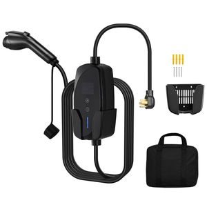 Caricatore Portatile per Veicoli Elettrici di Livello 2, 40 Amp, Corrente Regolabile, Cavo di Ricarica da 25 Piedi, Display LCD, Interfaccia Tipo 1, 240V DC - Product Image 1