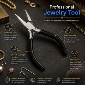 Alicates Profesionales de Precisión para Joyería, Acero Inoxidable, Punta Larga, Herramienta para Doblar Alambre con Agarre Antideslizante - Product Image 6