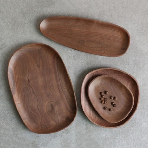 Plateau en bois artisanal fabriqué à partir de bois naturel |   Assiette de service alimentaire pour la maison, la cuisine, le café, le restaurant - Product Image 5