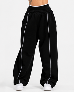 <b>Women's</b> Contrastline Full Zip Tracksuit Two Piece Casual Outfit Relaxed <b>Jacket</b> And Wide Leg Pants Matching Apparel Set Style - Product Image 5