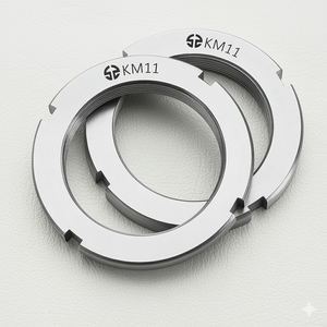 Écrou de blocage DIN 981 KM07 pour usage industriel intensif CLASSE 4, auto-bloquant, entièrement fileté, à droite, pour roulement, écrou de blocage KM11, écrou CNC - Product Image 4