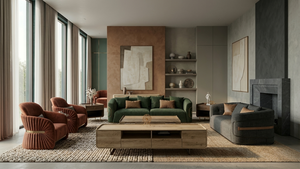 Ensemble de meubles de <span class=keywords><strong>salon</strong></span> sur mesure, canapé, fauteuil, table basse, meubles sur mesure OEM pour les projets d'aménagement intérieur de villas, d'appartements et d'hôtels - Product Image 3