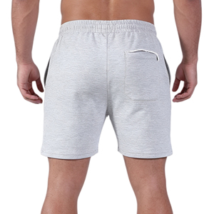 Shorts de bain noirs unis pour hommes, taille mi-haute, cordon de serrage, séchage rapide, décontractés, en polyester/nylon tricoté 220g - Product Image 6