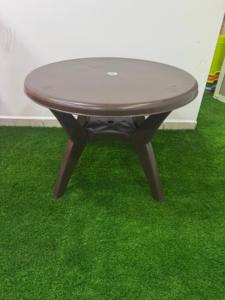 Table d'extérieur ronde moderne en plastique Anax, étanche et durable, facile à assembler pour parcs, écoles, camping, restaurants, hôtels et salons - Product Image 3