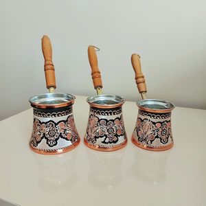 Cafetera de Cobre Premium con Larga Asa de Latón, Calentador Tradicional Turco, Griego y Árabe para Preparar Café en Casa, Hotel o Cocina - Product Image 5