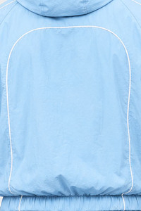 Conjunto de cortavientos ligero con capucha y cremallera completa para hombre, con pantalones cortos a juego, ropa deportiva para exteriores - Product Image 4