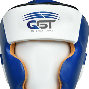 Customizable Logo Design Genuine Leather MMA Kickboxing Muay Thai Face Protection Helmet New <b>Training</b> <b>Head</b> Guards Boxing QST - Product Image 4