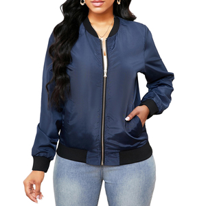 Vestes universitaires en satin pour femmes, très vendues, couleur personnalisée, séchage rapide, légères, avec doublure en nylon, fermeture éclair, veste en satin - Product Image 3