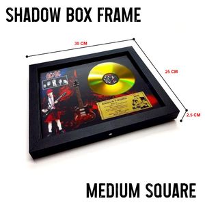 Cadre musical AC DC Golden Disk 11,8 x 9,8 pouces avec guitare et boîte à ombre en verre pour cadeaux musicaux et souvenirs - Product Image 2