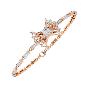 Bracelet à maillons ovales en or 18 carats, bracelet en diamant cultivé en laboratoire, plaqué rhodium, bijoux fins pour femmes - Product Image 3