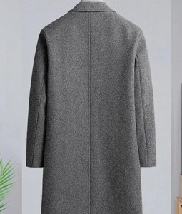 Manteau long pour homme en mélange de laine premium, chaud et élégant pour l'hiver, vêtement d'extérieur formel, vente en gros, fabricant - Product Image 4