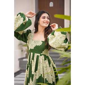 Designer Party Wear robe de bal avec une belle robe d'impression numérique - Product Image 5