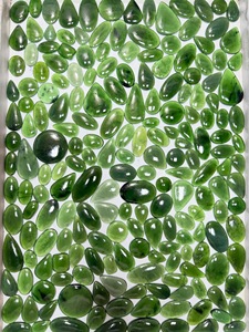 Pierre précieuse serpentine, lot en gros de cabochons de serpentine naturelle, pierres précieuses en vrac de tailles variées pour pendentifs en macramé, bagues, colliers - Product Image 3