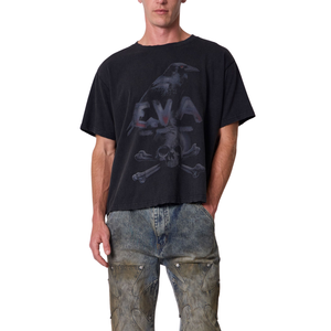 Mens O Neck Short Sleeve T <b>Shirt</b> Dark <b>Gothic</b> Front Graphic Oversized Loose Fit Streetwear Wholesale Custom OEM Cotton Jersey Tee - Product Image 4