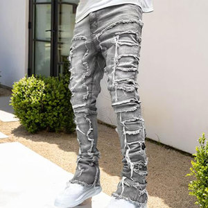 Pantalones de Lona para Hombre, a la Moda, Transpirables, Ligeros, de Cintura Media, Material Elástico, Elegantes, para Uso Diario Informal - Product Image 2