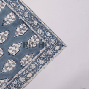Serviettes en coton imprimées à la main motif feuilles bleues, réutilisables, pour dîner, mariage, hôtel et restaurant, vente en gros - Product Image 6