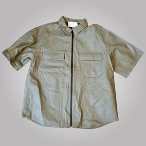 Chemise en cuir d'agneau noir classique pour hommes, prix d'usine, collection de chemises, respirante, décontractée, style streetwear, fabrication artisanale OEM - Product Image 5