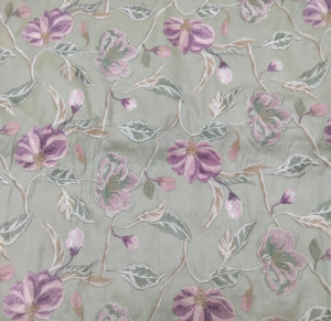 Tela de encaje floral de malla de georgette de calidad exportación con bordado maltado premium para vestidos de novia y prendas de ocasión. - Product Image 4