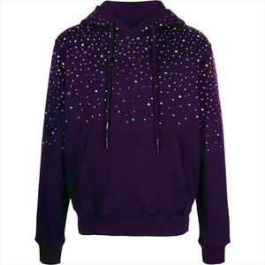 Sudadera con Pedrería de Alta Calidad, Sudadera con Cierre y Logotipo Impreso de Alta Calidad, Sudadera con Pedrería en Diferentes Colores, Último Modelo - Product Image 3