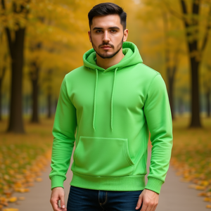 เสื้อฮู้ดแขนยาวสีพื้นสไตล์ลำลองสำหรับผู้ชายสำหรับฤดูใบไม้ร่วงและฤดูหนาว - ขายส่งจากบังกลาเทศ - Product Image 3