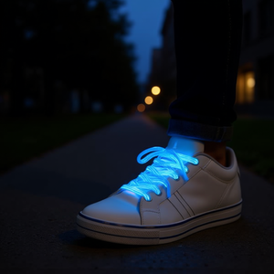 Ilan Shoelaces 140 Cm Blue Luminous For Sneakers - Product Image 2