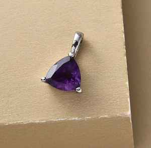 Natural Amethyst Pendant Necklace 925 Sterling Silver Vintage Engagement Wedding Party Birthstone Jewelry Gift for Her - Product Image 5