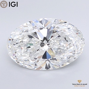 Diamante cultivado en laboratorio CVD de forma ovalada, 5.00 quilates, color E, claridad VVS1, con certificado IGI para colgante de joyería fina. - Product Image 1