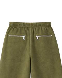 Pantalones Deportivos Cargo de Pierna Ancha Color Verde Oliva Personalizados para Mujer, Pantalones de Forro Polar con Cintura Elástica, Bolsillos con Cremallera, Ropa Casual de Calle, Pantalones de Invierno - Product Image 5