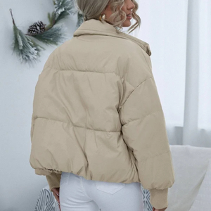 Veste matelassée thermique surdimensionnée personnalisée pour femmes, couleur crème - Product Image 5