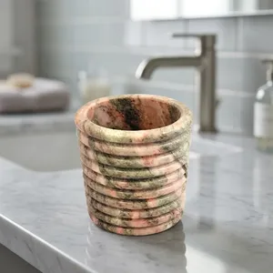 Jarrón Redondo de Mármol para Mesa, Decoración Minimalista para Interiores, Sala de Estar, Duradero, para Todas las Estaciones - Product Image 5