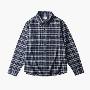 Men's Plaid <b>Flannel</b> Shirt Woven Pattern Casual Wear Black <b>White</b> Check Design Regular Fit - Product Image 5