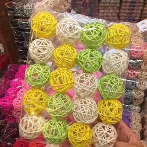 Boules de rotin en osier boules décoratives pour vase pièce maîtresse bols orbes remplissage pour Halloween automne artisanat décor à la maison - Product Image 4