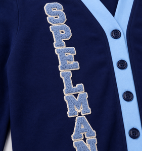 Pulls personnalisés pour femmes, logo de la sororité, bleu marine, université Spelman, pull à col en V pour femmes, pull en tricot pour filles, manches longues - Product Image 6