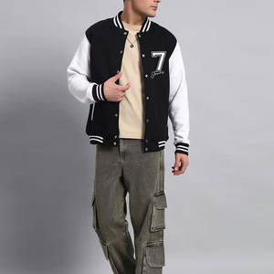 Veste varsity pour homme, mode quotidienne, style streetwear, veste varsity décontractée pour homme - Product Image 4