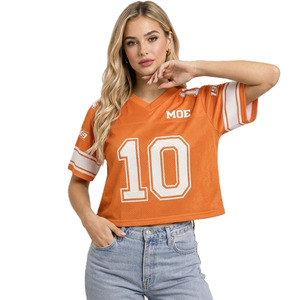 Jersey de Fútbol Americano de Malla para Mujer, Transpirable, de Poliéster, Cuello en V, Corte Regular, Uniforme Deportivo, Fabricación Personalizada - Product Image 1
