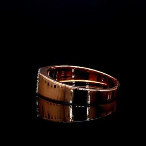 Bague en or massif 18 carats plaqué rhodium AMBER JEWELS, sertie de diamants taille cœur, design géométrique, unisexe, pour fiançailles, IGI - Product Image 4