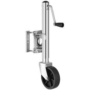 Martinetto Girevole per Rimorchio Barca Resistente con Capacità di Carico di 450 kg, Maniglia Ergonomica, Ruota Singola, Parti e Accessori in PP - Product Image 4