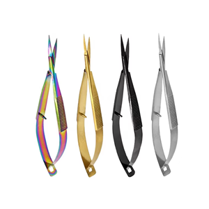 Tijeras Profesionales de Acero Inoxidable para Cutículas y Cejas, Tipo Cola de Golondrina, para Párpados Dobles y Cantoplastia - Product Image 1