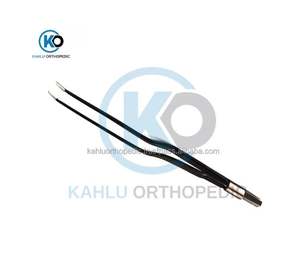 Pince bipolaire courbée non adhésive de type baïonnette pour neurochirurgie, 22 cm avec butée, pince isolée angulaire par KAHLU ORTHOPEDIC - Product Image 6