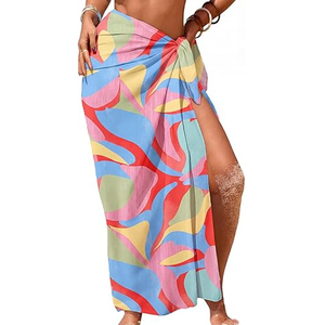 Pareo Sarong Personalizado para Mujer, Traje de Baño Ligero de Rayón Suave para Verano, Venta al por Mayor OEM - Product Image 1