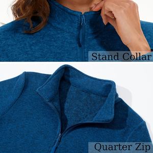 Mujeres Half Zip Quarter Oversized Pullover Hoodies Deportes Suéteres casuales Half Zip Sudadera para mujeres jogging wear - Product Image 3