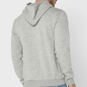 Sudadera con Capucha Gris para Hombre, Cierre de Cremallera, Corte Regular, Color Sólido, Informal, con Logotipo Frontal, 100% Algodón, Felpa Francesa, para Otoño - Product Image 2