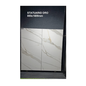 80x160cm Big Slab Tiles Real Image Marble Look Porcelain Tiles High Gloss <b>Scratch</b> Resistant Floor And Wall Tiles Export Quality - Product Image 1