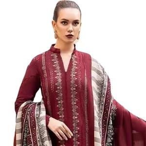 Ethnicrang indien nouveau style d'été en coton cousu Kurti-Pent ensemble pakistanais Salwar Kameez vêtements ethniques - Product Image 1