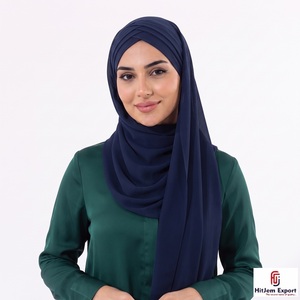 High Grade Chiffon Hijab Scarf Custom <b>Silk</b> Feel <b>Head</b> <b>Wrap</b> Shawl Private Label OEM ODM Textile Supplier - Product Image 3